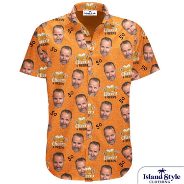 Cheers and Beers 50th Birthday Face Custom Shirts