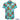 Colorful tropical shirt with floral and animal patterns on a white background