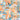 Patterned design with birds, coral, and architectural elements on a colorful background.