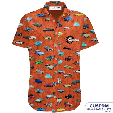 KVEC - Katherine Vehicle Enthusiasts Club liked their custom shirts we made for them in 2022 so much they ordered again. Changed colours this time. 100% rayon Open classic collar 1 x chest pocket Coconut shell buttons