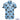 Blue shirt with black and white swan pattern on a white background, featuring 'Island Style Clothing' brand.