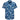 Blue shirt with white pattern on a white background