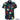 Hawaiian shirt with tropical floral pattern on a white background
