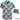 Tatts Hotel Toowoomba custom hospitality shirt with red hibiscus floral print and matching bucket hat, designed for staff uniforms.