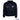 Customised Black pullover with white text on a white background