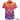 Family celebration FNQ customised Hawaiian shirt with tropical floral and coconut print in red to purple gradient. Ideal for coordinated family events.