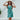 Women's Aussie Christmas Green dress with drawstring waist and festive Aussie-themed prints, part of the matching couple set.