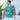 Mens Coco Crush Hawaiian shirt in teal with tropical fruit and cocktail print, styled for summer and cruise wear.