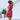Back view of Aussie Christmas Red women's dress showcasing tropical Christmas print, great for coordinated festive outfits and beachwear.
