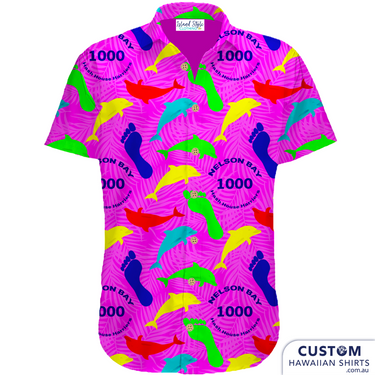 Nelson Bay Hash Harriers - Custom Sports Shirts. 100% Cotton Top Pocket Coconut Buttons