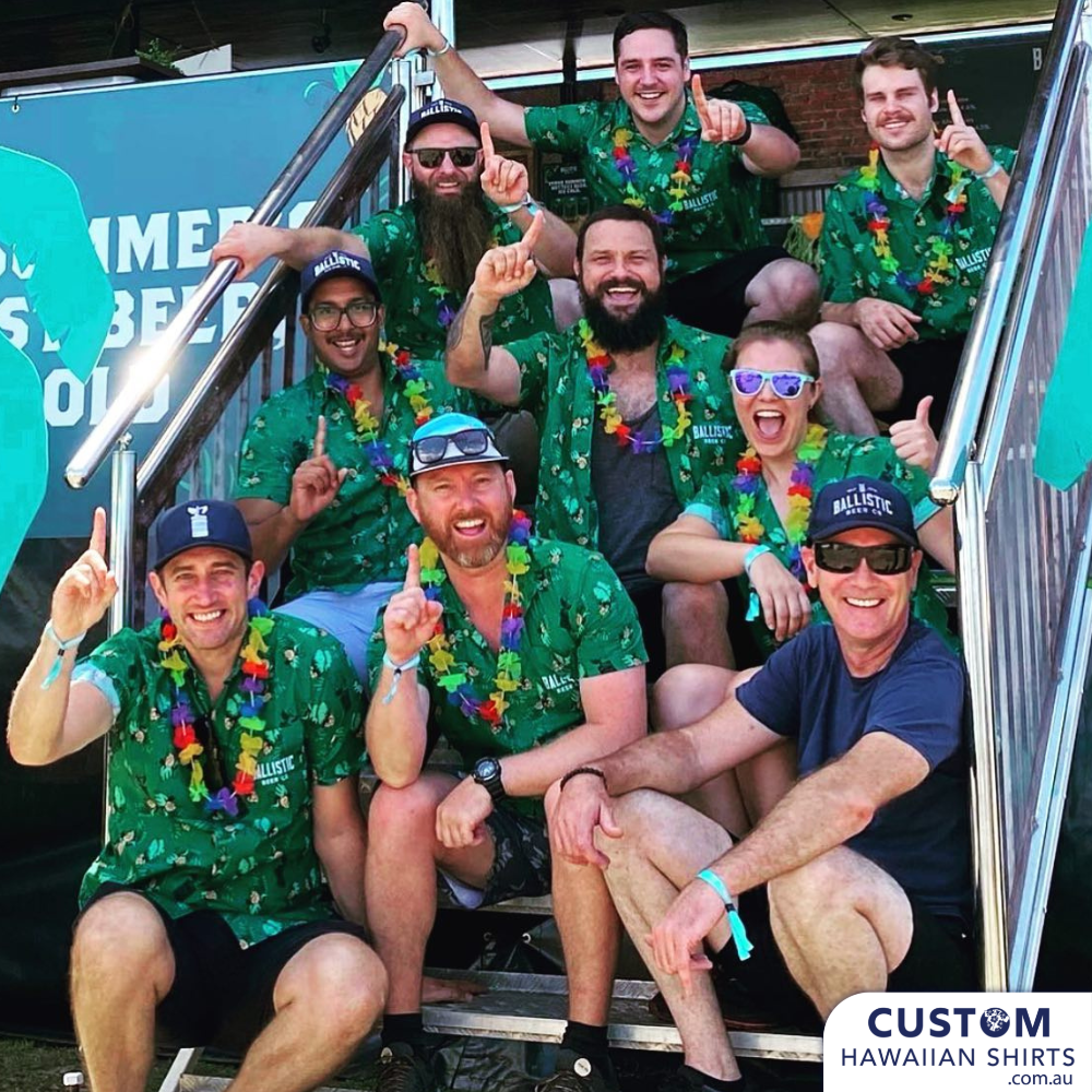 Let our team of style shamans craft you a look as rich in individual character as your product. Hop to it. We knew we'd have to break out the big guns to impress the discerning palette of Ballistics Beer Co with these custom hawaiian shirts. What our collaboration achieved is absolute dynamite. 