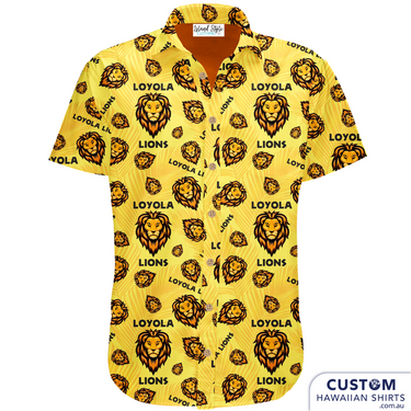 Loyola Lions - School Team Uniforms. Personalised Apparel. Custom Hawaiian Shirts, Bespoke personalized clothing.