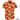 Red floral patterned shirt with yellow flowers on a white background