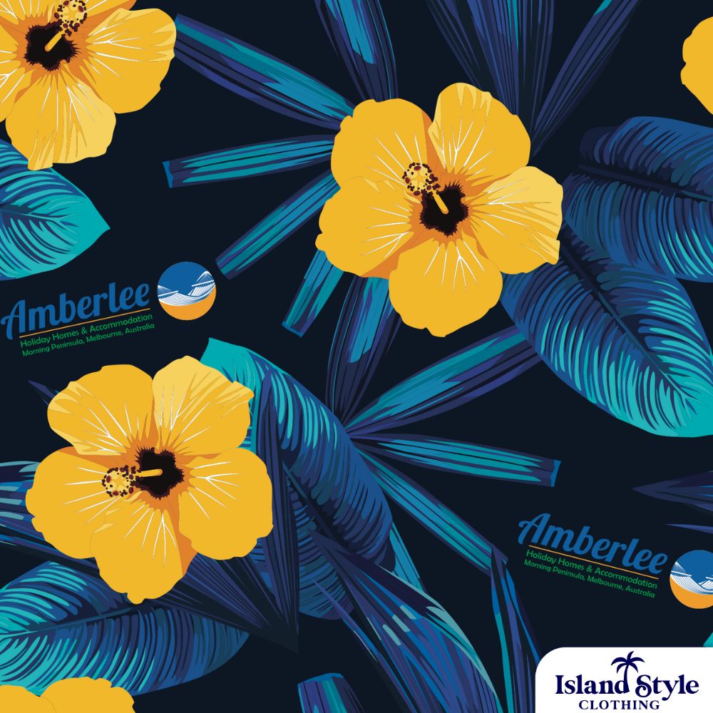 Amberlee Holiday Homes & Accomodation Mens Womens Kids Shirts Uniforms Custom Hawaiian Shirts