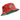a red hat with a christmas pattern on it