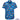 Blue shirt with fish and boat pattern on a white background