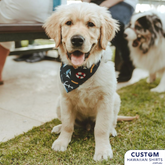 Accessorise your Aloha shirt with a badass bandana. Wrap around your head, your neck, your purse, or your pet! Furry friends can get in on the Aloha action too!  We design Custom Bandanas for Pets(or Humans). Made to match with your shirts.  We can add your logo and graphics of your choice. Add some matching shirts, shorts or bucket hats to dress your whole crew/club and supporters.