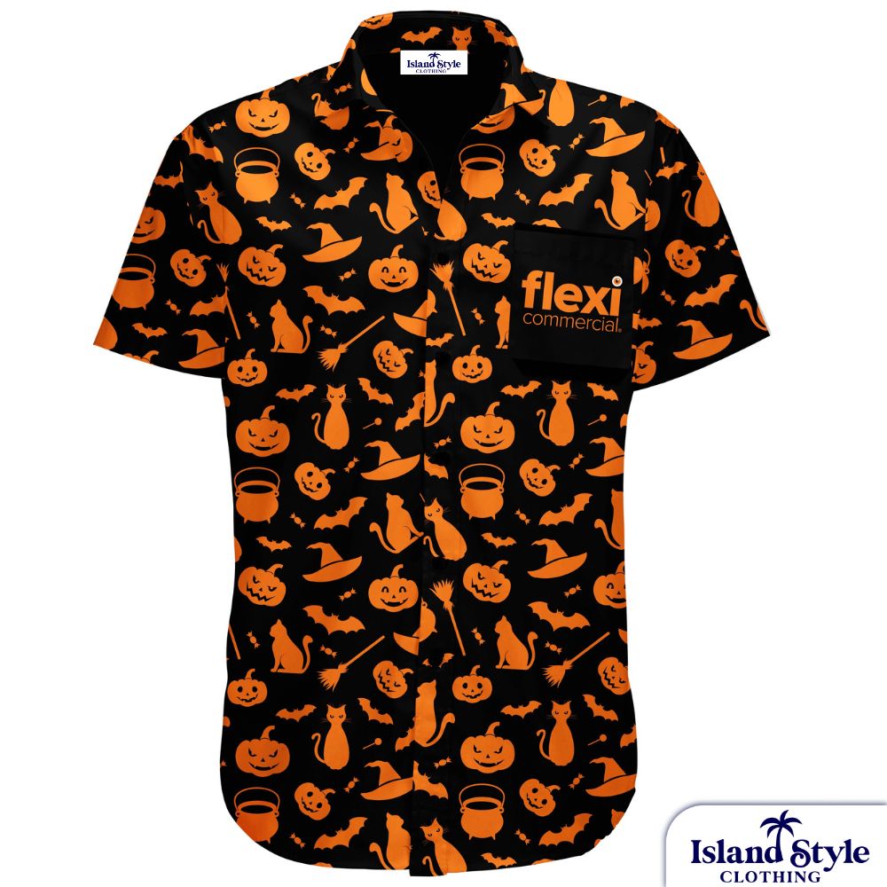 We love how Flexicommercial Australia Halloween Staff Shirts bring a fun and festive twist to their team’s uniforms. These custom Hawaiian shirts are perfect for their Halloween event, combining vibrant designs with a comfy fit that keeps us looking great and feeling relaxed all day. They add just the right amount of playful flair to make our celebration extra memorable!