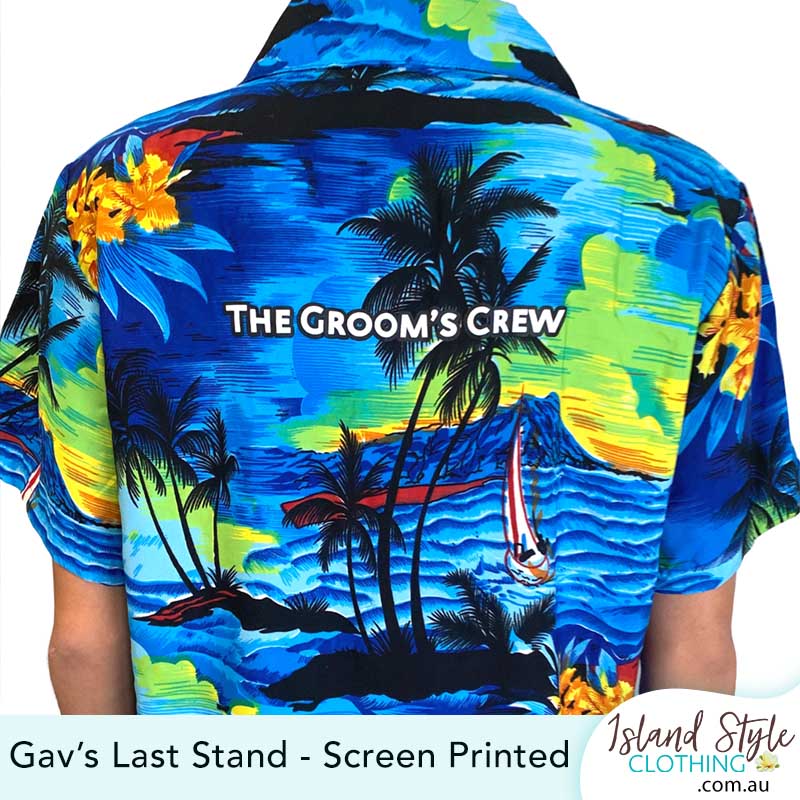 Gavs Last Stand Bucks Party Custom Hawaiian Shirt Logo Stag Bachelor Groom