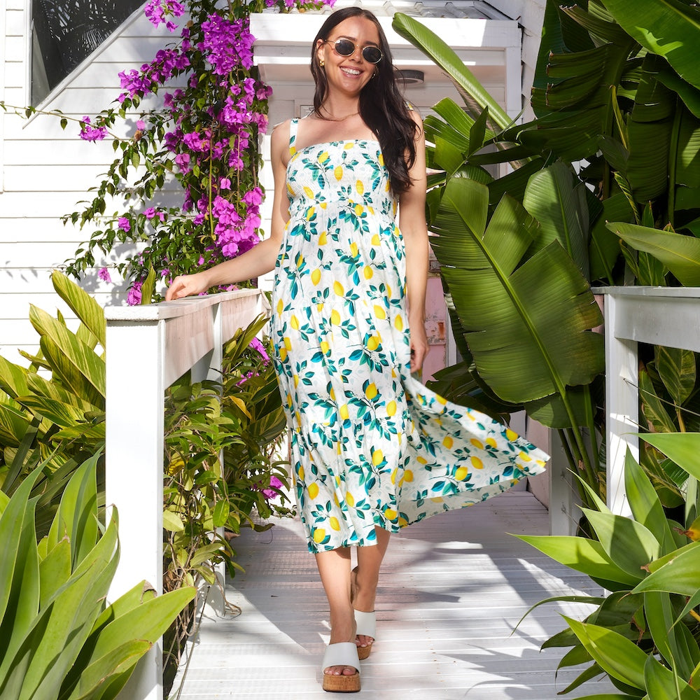 Main Squeeze Womens Midi Resort Dress – Island Style Clothing