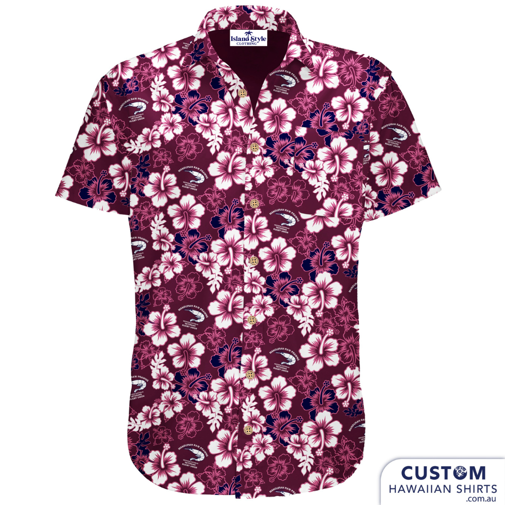 Mandurah Raw Prawns Veterans Rugby Union Club | Custom Hawaiian Shirts