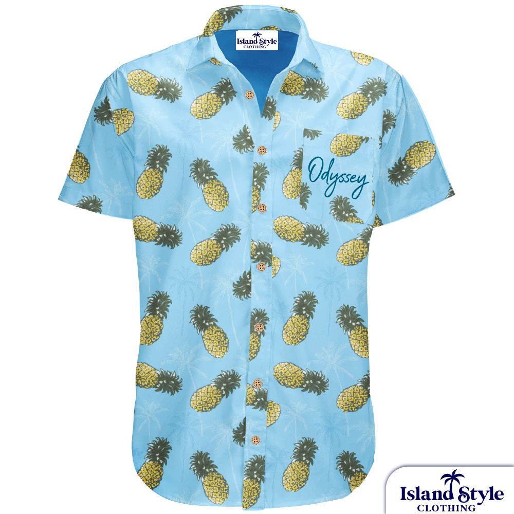 Odyssey Lifestyle Care Communities | Custom Hawaiian Shirts, blue shirts with pineapples