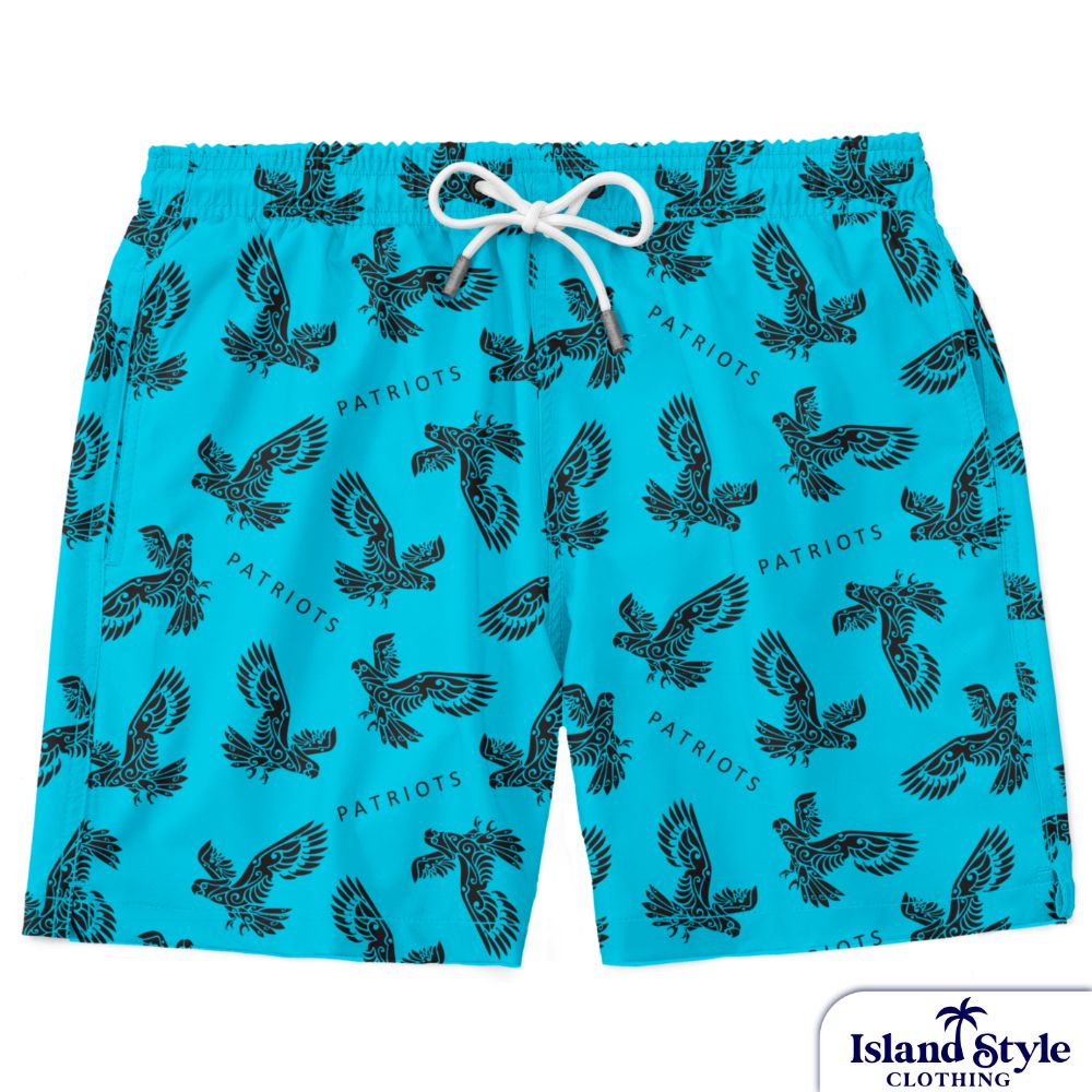Patriots Swim Club | Customised Swim Shorts, blue shorts with eagles