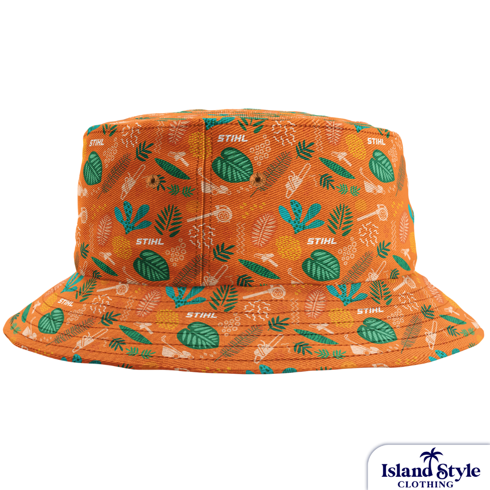 The epic brand Stihl had a conference in Cairns, Qld and we designed and supplied them with new staff Bucket hats and Hawaiian shirts.&nbsp;
