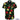 Hawaiian shirt with tropical floral pattern on a white background