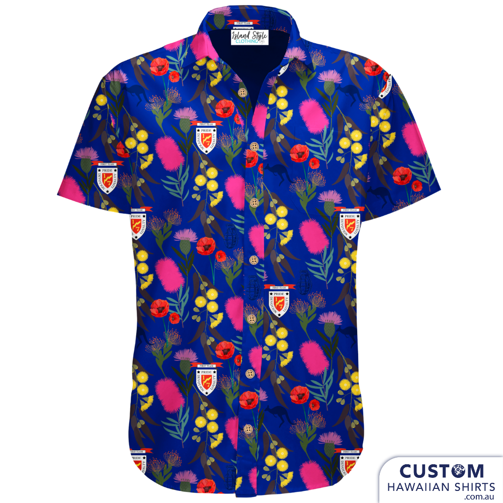Proud to design and supply these gorgeous custom Hawaiian shirts for the United States Marine Corps.