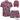 Pink shirt, shorts, and cap with beer can pattern on a white background