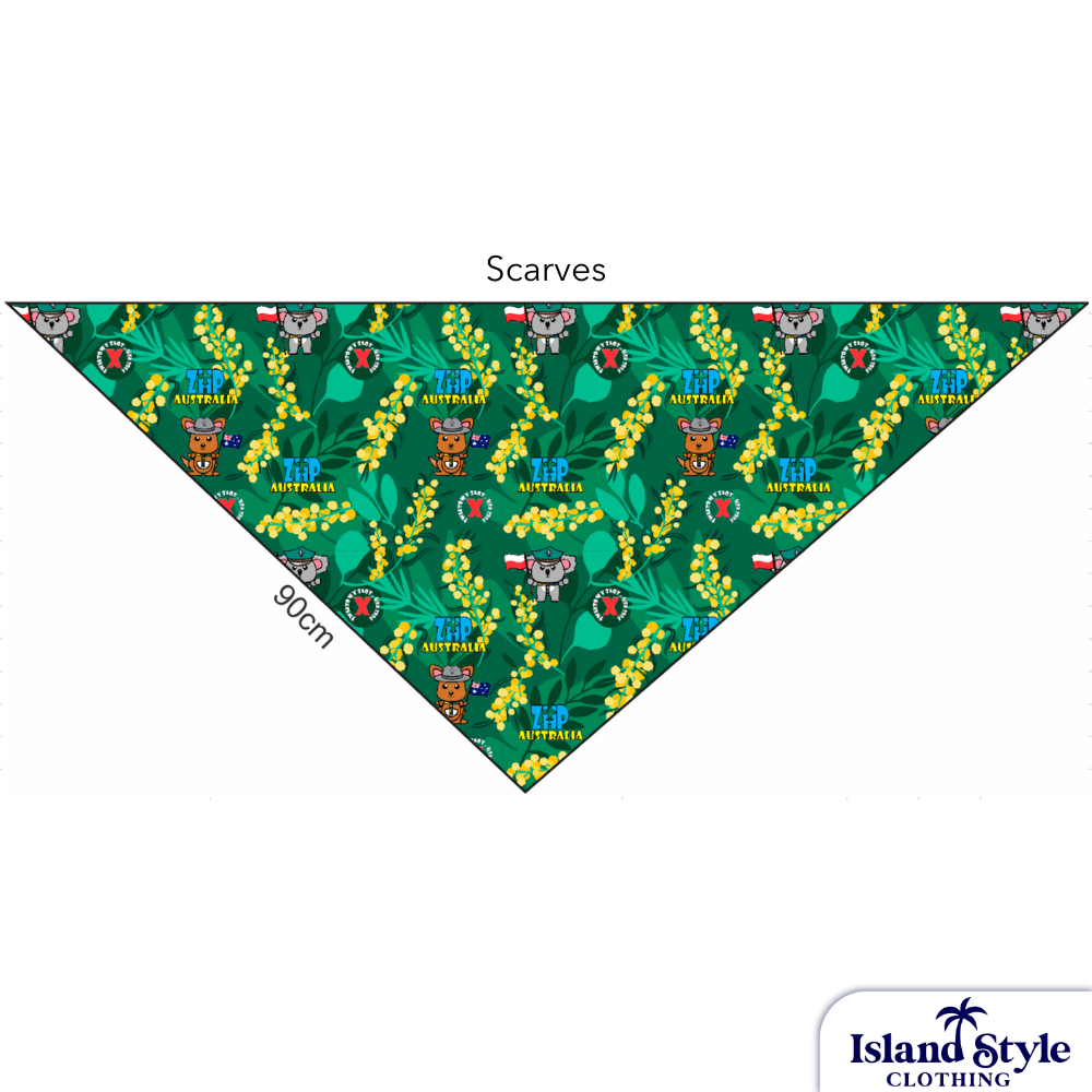 Custom Scouts Scarves with matching Hawaiian Shirts