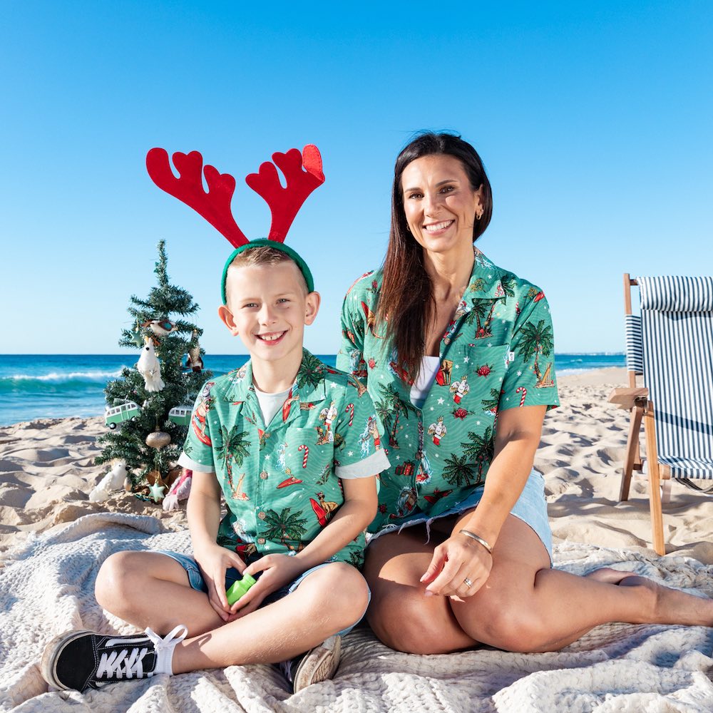 Let your little ones spread some Aussie Christmas cheer with this fun festive shirt! Featuring Surfing Santa and aussie animals, both girls and boys can rock this 100% soft rayon shirt and show their holiday spirit! (Oh, and it's pretty darn cute, too!)