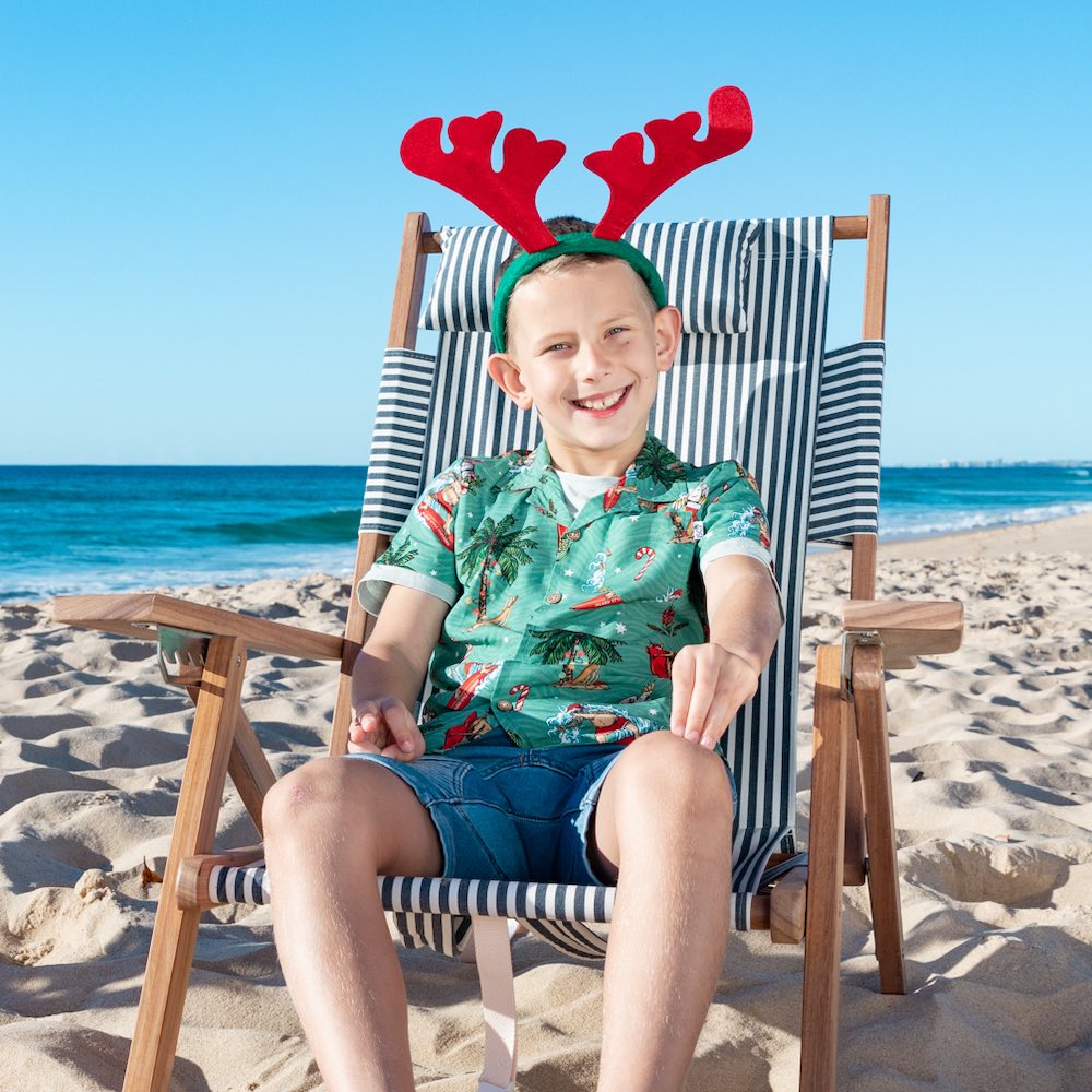 Let your little ones spread some Aussie Christmas cheer with this fun festive shirt! Featuring Surfing Santa and aussie animals, both girls and boys can rock this 100% soft rayon shirt and show their holiday spirit! (Oh, and it's pretty darn cute, too!)