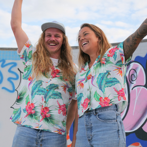 Kick up your wardrobe game with White Paradise! This Women's Crop Hawaiian Shirt is perfect for those who crave for the classic yet modern aloha print. 100% cotton for lasting comfort and style - it'll feel like paradise right on your shoulders!