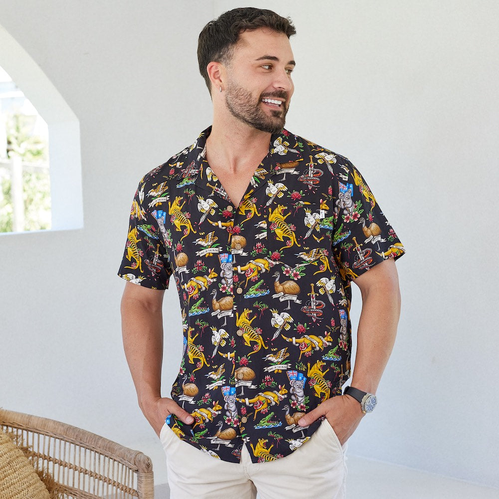 It's Friday, and time to rip off the hi-vis, throw on one of these wicked new shirts, and hit the pub.   Wear this Down Under Shirt like a second skin. Cutting-edge style as indelible as tattoo ink and showcasing Australia's unique living landscape. Look deadlier than the local fauna and lay siege to lame with this relaxed Aussie attire.   We do things a little differently in the Southern Hemisphere - and we do them bloody well, thanks mate. View the Down Under Collection.