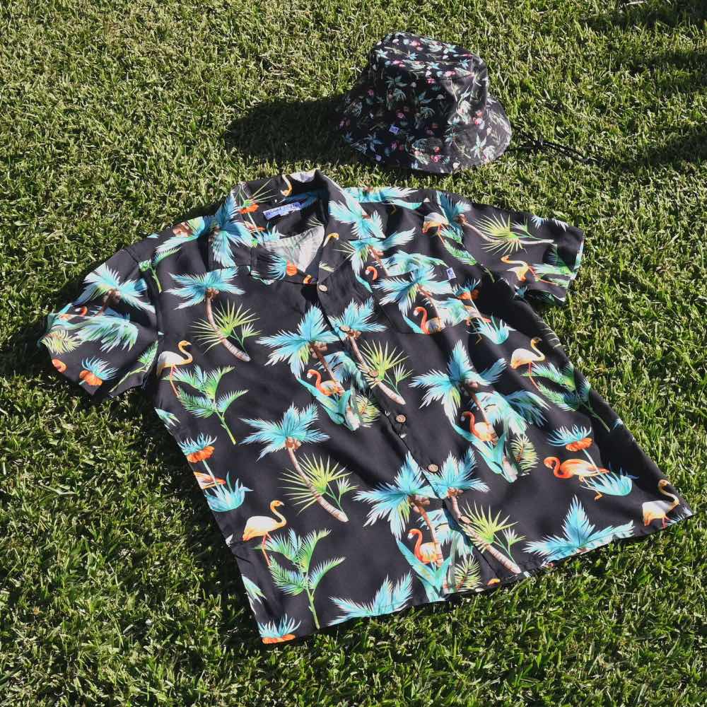 The perfect way to polish off your show-stopping Festival 'fit. Our reversible bucket hats provide maximum value with two stylish designs in one item, including our Flamingo Nights and Jungle Fever prints.