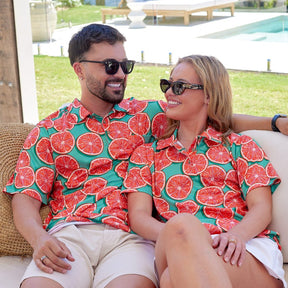 Show off your style with our Groovy Grapefruit polo! Crafted with a comfortable fit and stretchy fabric, this polo is perfect for your next round of golf or for just kicking back and lounging around. With its vibrant colours and hip design, it's sure to be a hole-in-one!
