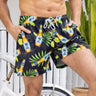 Make a splash in style with the Happy Hour- Recycled Swim Shorts! Our exclusive design featuring beer bottles, limes, and leaves ensures you stand out from the crowd, so feel free to party hard while still being eco-friendly. Now that's something to cheers to!