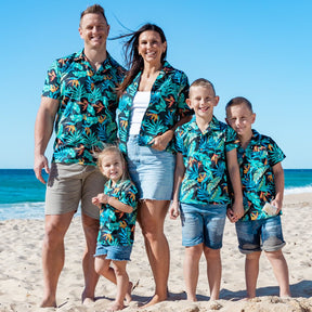 Experience next-level Aloha elegance with one of our Ladies Cut Hawaiian shirts! Pretty and perfunctory, these fabulously fresh looks take you from day to night, beach to boutique.   This breathable and lightweight cotton material makes them perfect for wearing in the hot summer months and for Staff Uniforms!