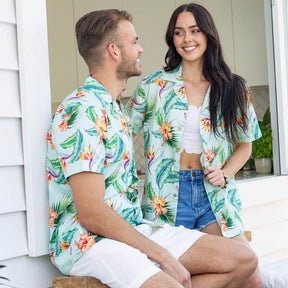 Aloha! Get ready for some tropical vibes with this Green Paradise Unisex Cotton Hawaiian Shirt! Crafted from 100% cotton, it features a unique modern aloha print perfect for any occasion – from luau-inspired uniforms to that upcoming cruise. So throw on this shirt and live it up!