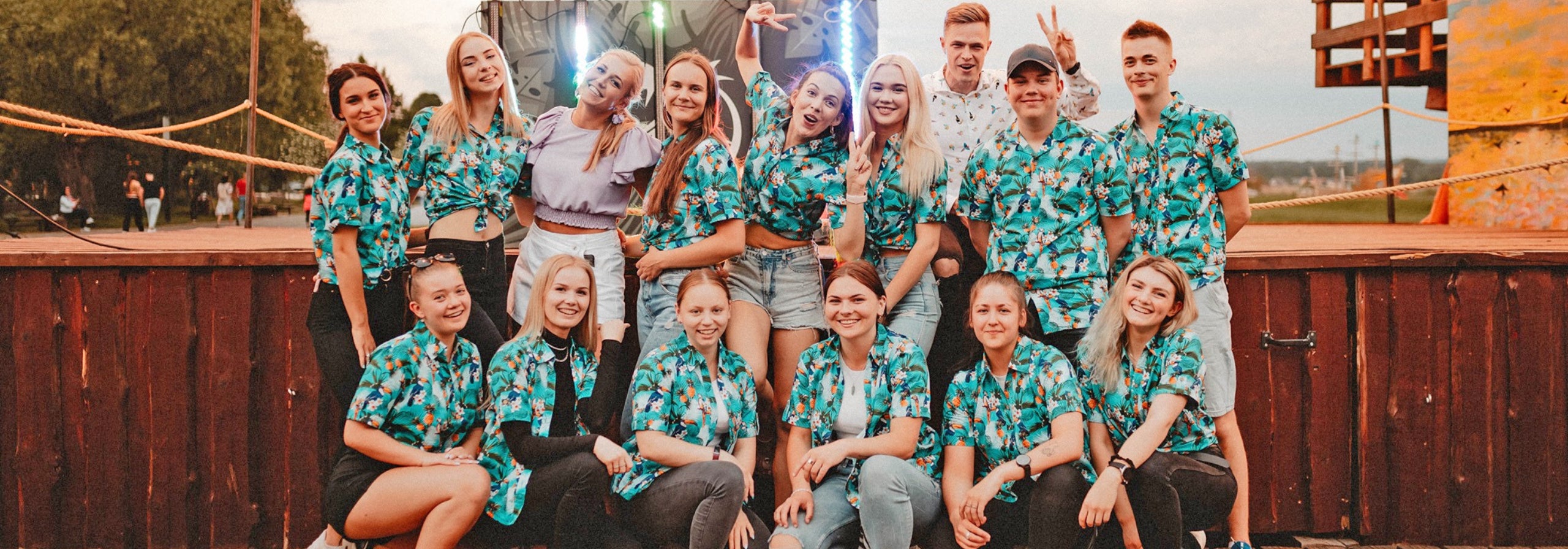 Hawaiian Shirt Uniforms Staff Group Team Hospitality Tropical Cotton Fun Party Festival Corporate Surf Club Bar Restaurant 