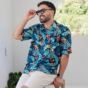 Jungle Fever is ready to make your next golf outing a wild ride! This fun polo shirt is the perfect companion for a day on the greens, with its breathable, moisture-wicking fabric to keep you cool and comfortable no matter how wild your putting gets!  The shirt is designed to give you optimal freedom of movement for a peak performance. Plus, it's stylish enough to make a fashion statement without sinking your score. Swing into action!