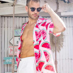 Make a statement and shake up the party with this eye-catching festival shirt! Stylish and comfortable, it's made with 4-way stretch material to give you the ultimate freedom of movement - perfect for the dance floor or stage. Don't miss out on the chance to show off your melon-tastic style!