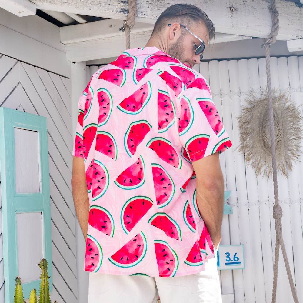 Make a statement and shake up the party with this eye-catching festival shirt! Stylish and comfortable, it's made with 4-way stretch material to give you the ultimate freedom of movement - perfect for the dance floor or stage. Don't miss out on the chance to show off your melon-tastic style!