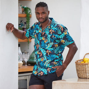 A breezy tropical shirt, packed with the vacation mindset we all need right now. From the beach to the bar, you’ll look sharp with this button-down from Bondi to Bryon Bay.   This breathable and lightweight cotton material makes them perfect for wearing in the hot summer months and not to mention giving off major party-in-paradise energy.  Level up the look and add matching Swim Shorts, matching Ladies' Shirt for her or Bucket Hat.  View the Jungle Fever Collection.