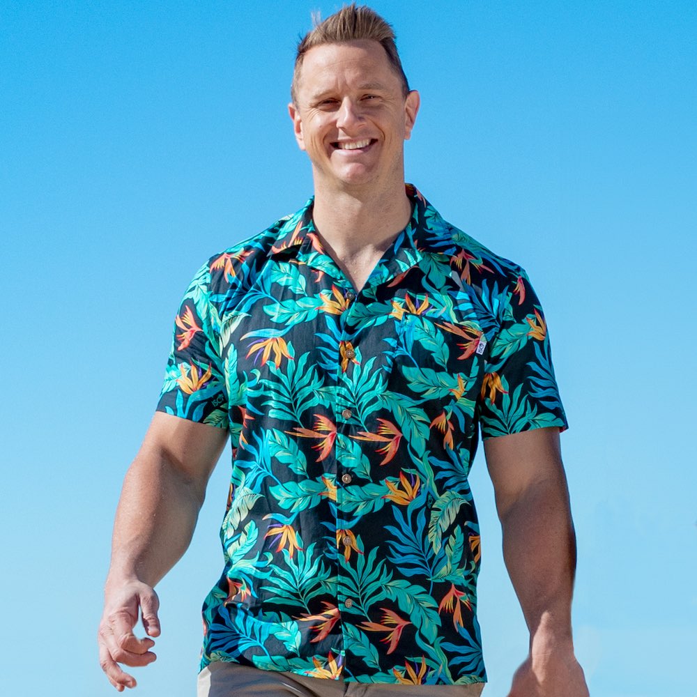 A breezy tropical shirt, packed with the vacation mindset we all need right now. From the beach to the bar, you’ll look sharp with this button-down from Bondi to Bryon Bay. This breathable and lightweight cotton material makes them perfect for wearing in the hot summer months and not to mention giving off major party-in-paradise energy.