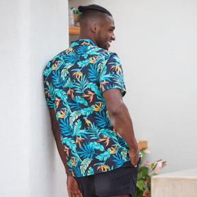 A breezy tropical shirt, packed with the vacation mindset we all need right now. From the beach to the bar, you’ll look sharp with this button-down from Bondi to Bryon Bay.   This breathable and lightweight cotton material makes them perfect for wearing in the hot summer months and not to mention giving off major party-in-paradise energy.  Level up the look and add matching Swim Shorts, matching Ladies' Shirt for her or Bucket Hat.  View the Jungle Fever Collection.