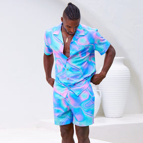 Live out your wildest dreams wearing Lucid Dreams! This stylish shirt and shorts set features a stretchy material and holographic swirl print perfect to keep you cool and comfortable at any festival or party. Make your mark and stand out in the crowd!  Complete the look by adding the matching Bucket Hat. View the Lucid Dreams Collection.