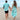 Back view of Under The Sea Mens Shirt & Womens Dress Couples Set showing matching ocean-themed prints, great for romantic beach strolls.